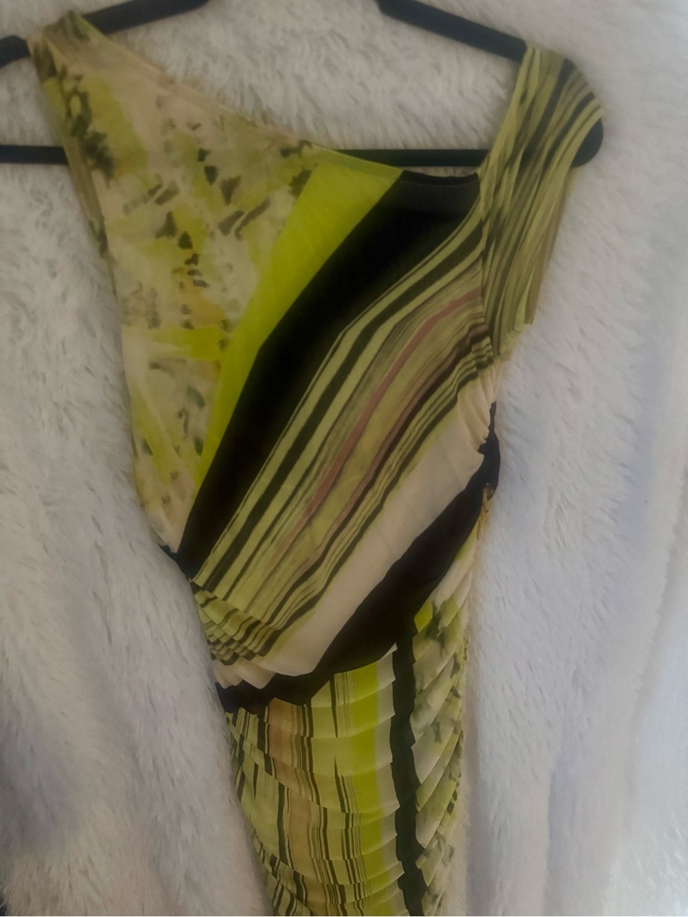 AFRM Lime Green and Black Striped Maxi Dress - Picture 8 of 8